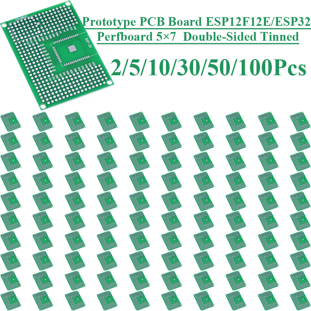 Esp8266 - 2~100Pcs 5X7 양면 주석 도금 브레드보드