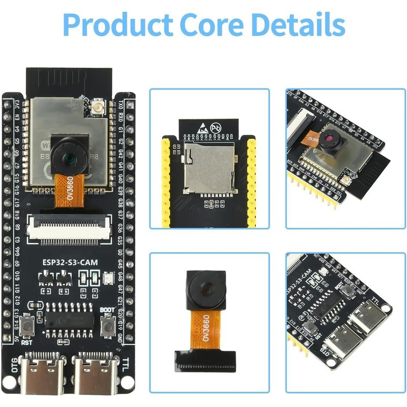 OV3660 카메라, N16R8 모듈, 듀얼 Type- - Esp32 Uart Module 리뷰 및 가격