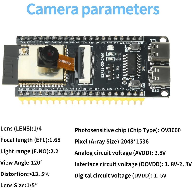 OV3660 카메라, N16R8 모듈, 듀얼 Type- - Esp32 Uart Module 리뷰 및 가격