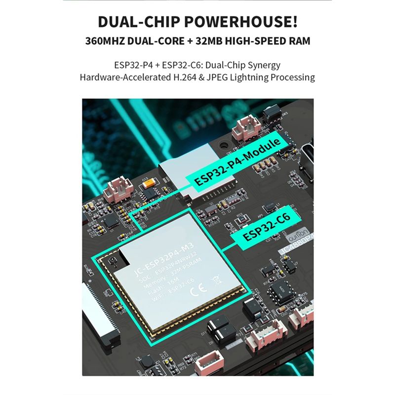 B68C ESP32 P4 개발 보드 디스플레이 온보드  - Esp32 C6 리뷰 및 가격